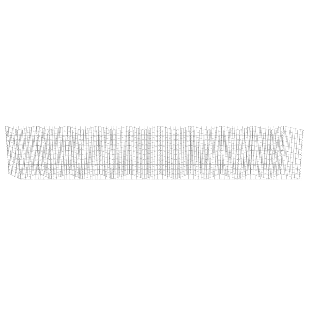 vidaXL Mur de gabions Acier galvanisé 630×30×100 cm