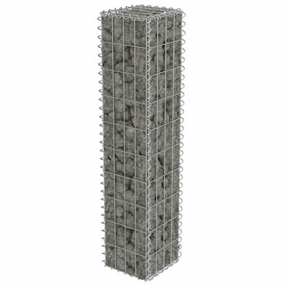 vidaXL Mur de gabion avec couvercle Acier galvanisé 20 × 20 × 100 cm