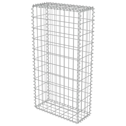 vidaXL Gabionenwand mit Abdeckung Verzinkter Stahl 50×20×100 cm