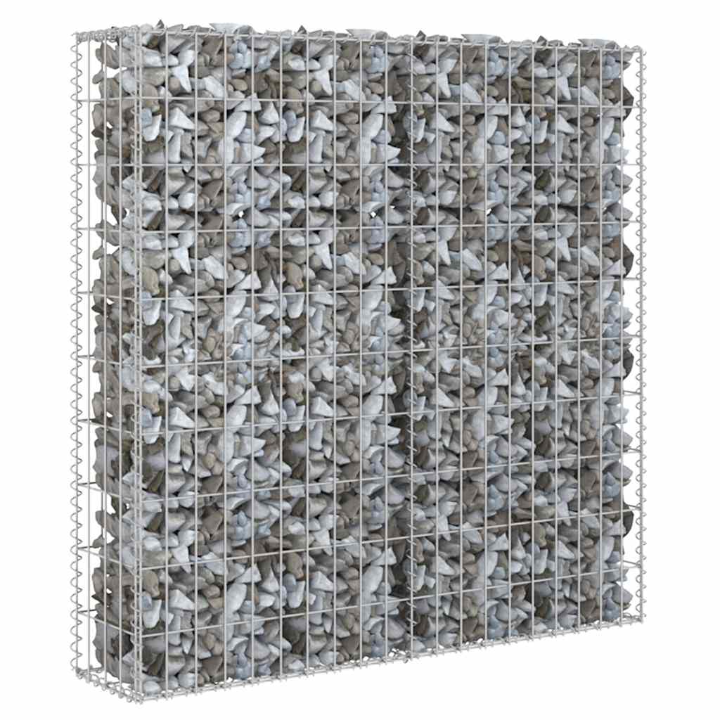 vidaXL Mur de gabion avec couvercle Acier galvanisé 80×20×100 cm
