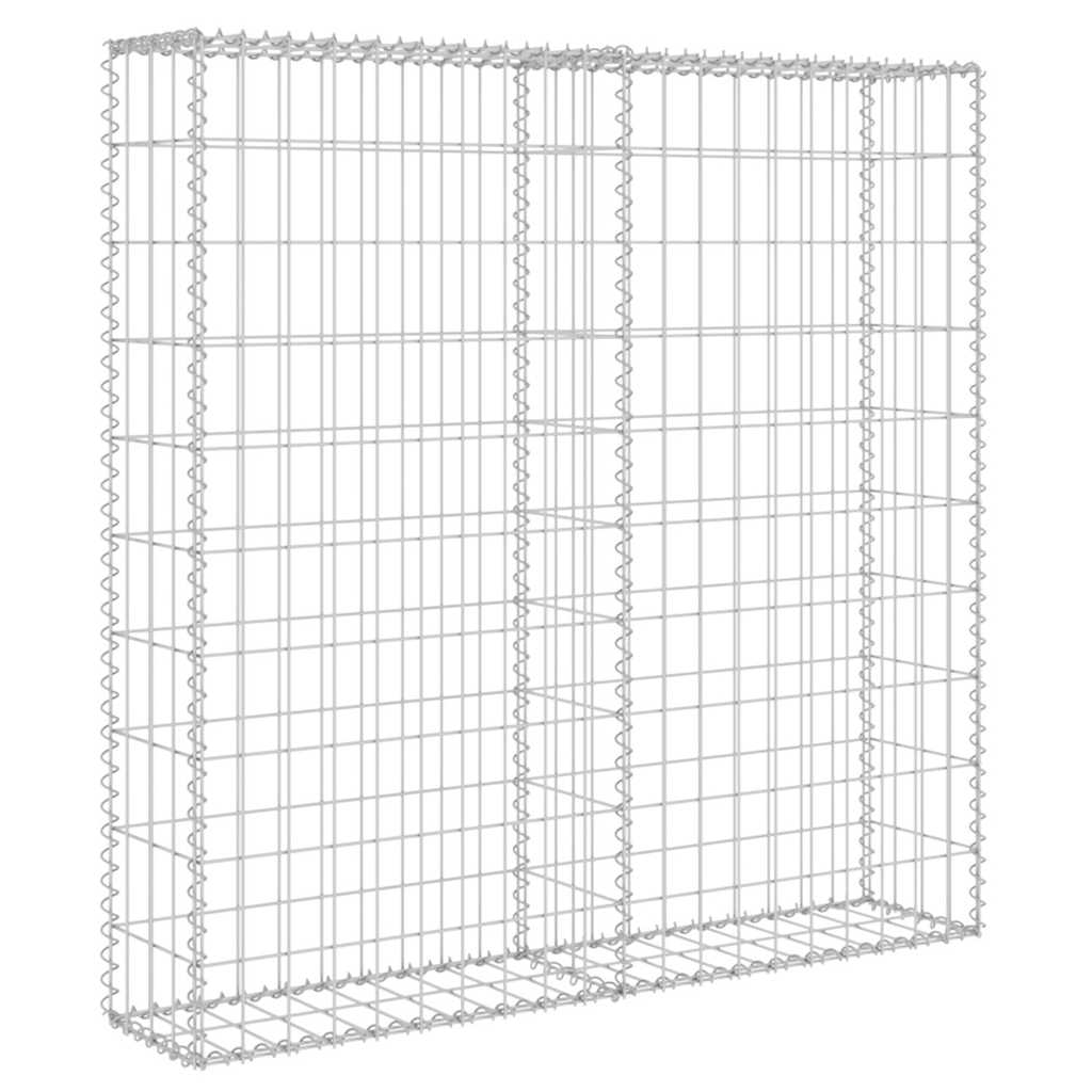 vidaXL Mur de gabion avec couvercle Acier galvanisé 80×20×100 cm