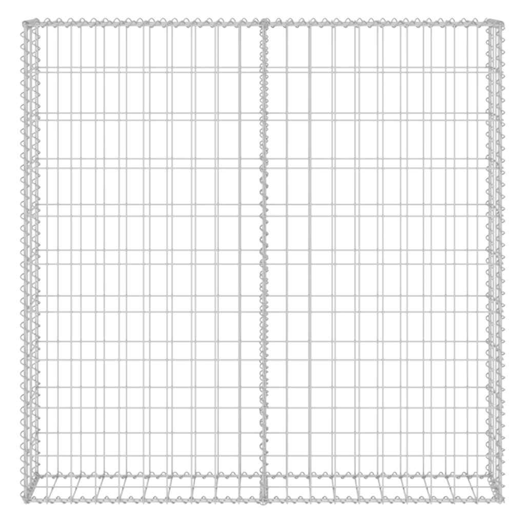 vidaXL Mur de gabion avec couvercle Acier galvanisé 80×20×100 cm