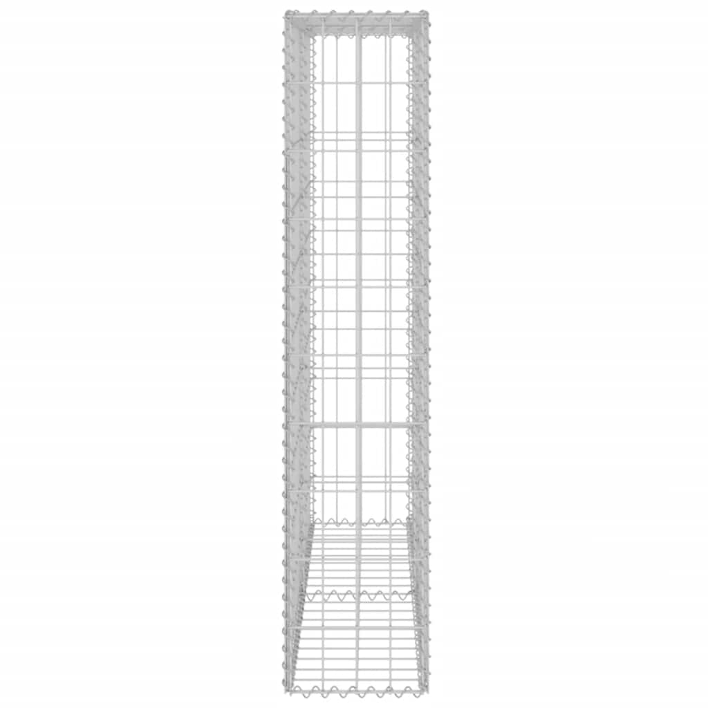 vidaXL Mur de gabion avec couvercle Acier galvanisé 80×20×100 cm