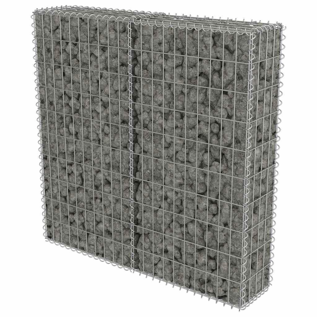 vidaXL Mur de gabions avec couvercle Acier galvanisé 100 x 20 x 100 cm