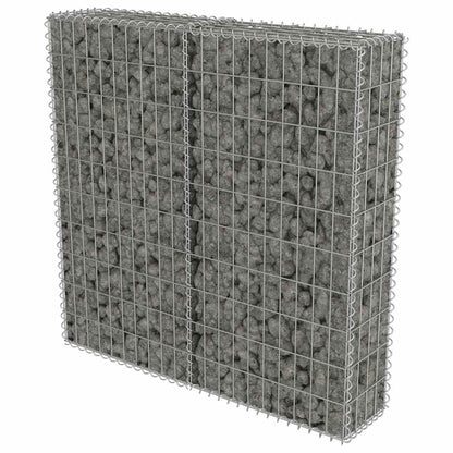 vidaXL Mur de gabions avec couvercle Acier galvanisé 100 x 20 x 100 cm