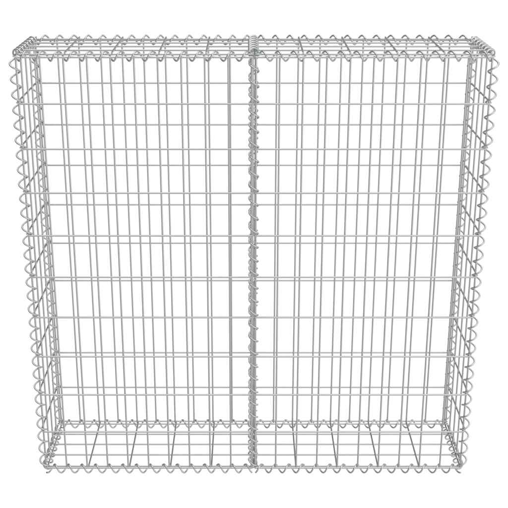 vidaXL Mur de gabions avec couvercle Acier galvanisé 100 x 20 x 100 cm