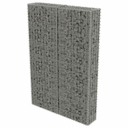 vidaXL Mur de gabions avec couvercle Acier galvanisé 100x20x150 cm