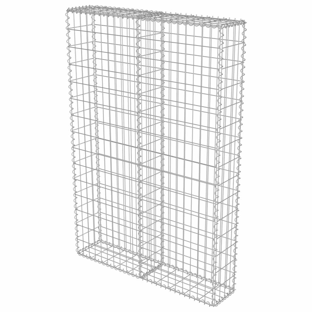 vidaXL Mur de gabions avec couvercle Acier galvanisé 100x20x150 cm