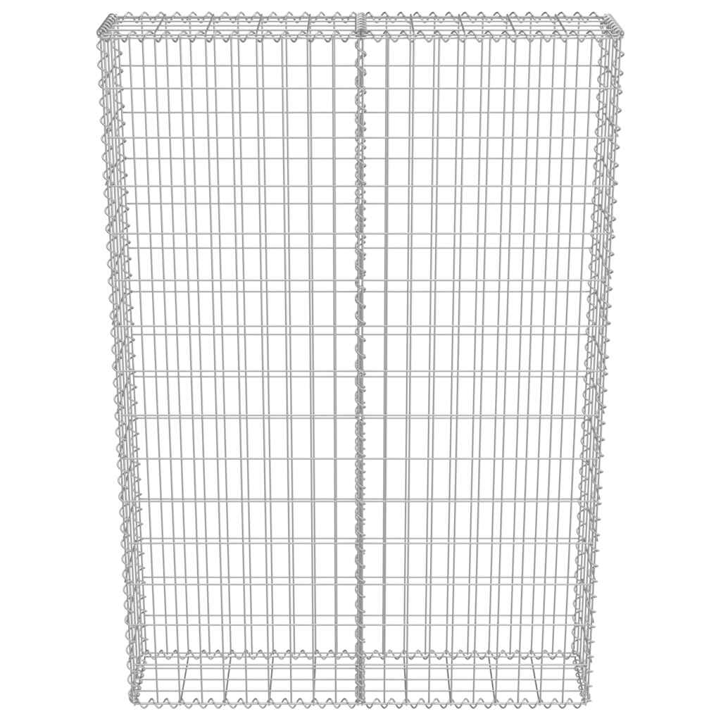 vidaXL Mur de gabions avec couvercle Acier galvanisé 100x20x150 cm