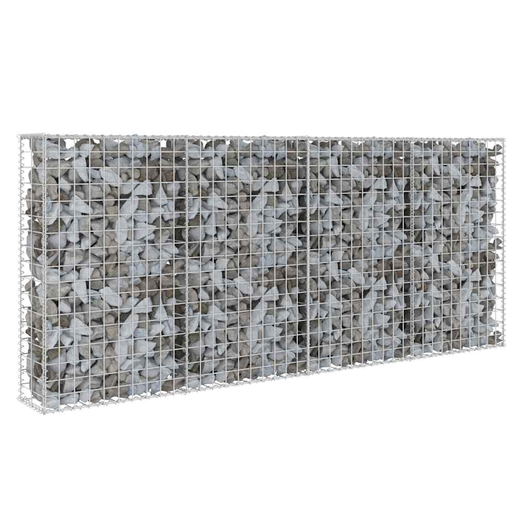 vidaXL Mur de gabion avec couvercle Acier galvanisé 200×20×85 cm