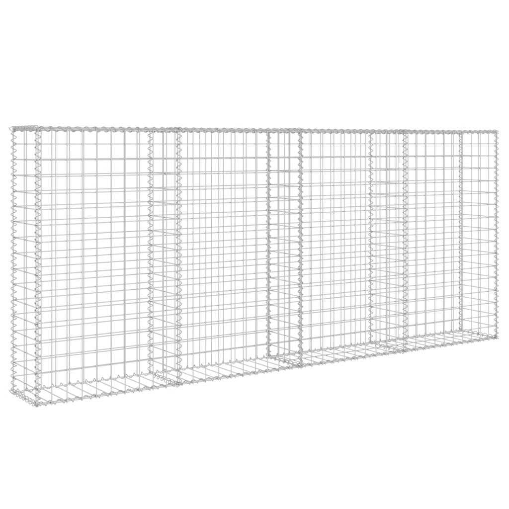 vidaXL Mur de gabion avec couvercle Acier galvanisé 200×20×85 cm