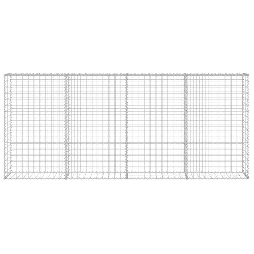 vidaXL Mur de gabion avec couvercle Acier galvanisé 200×20×85 cm