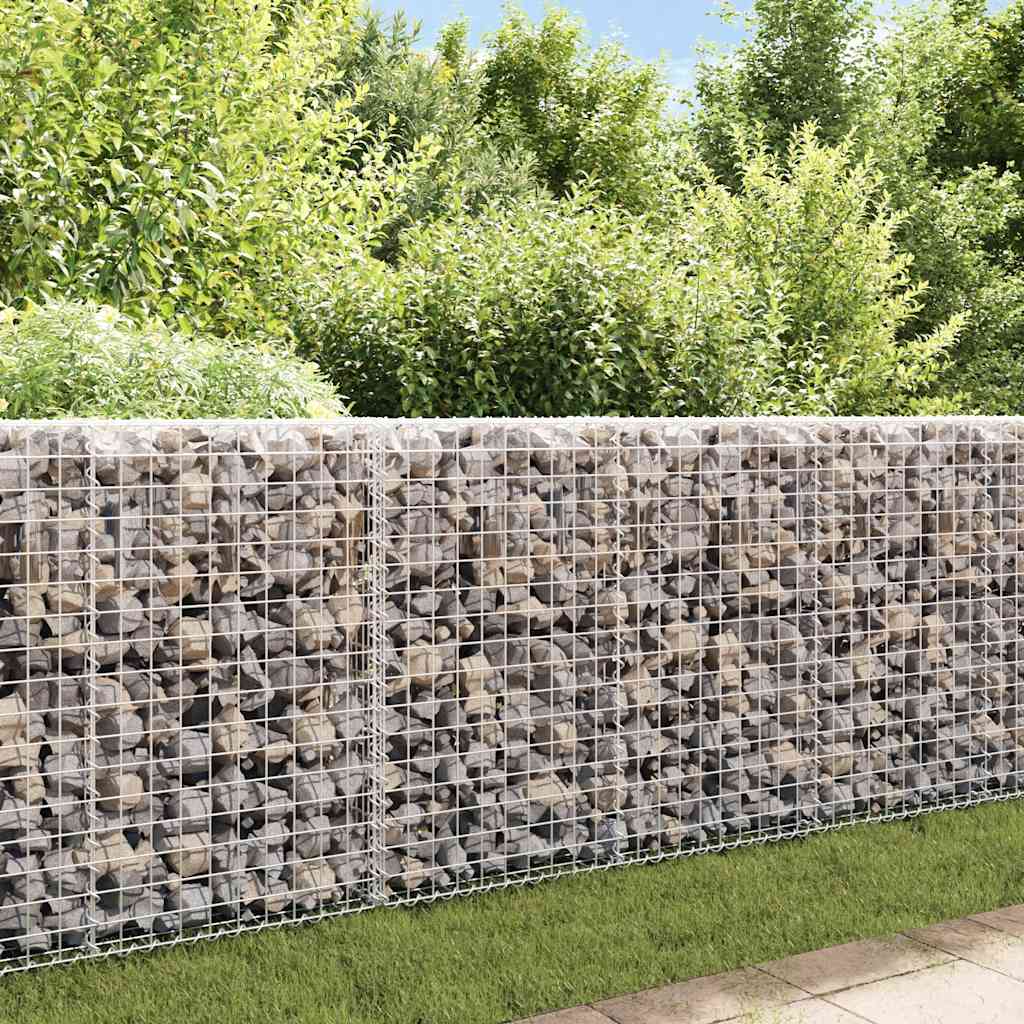 vidaXL Mur de gabion avec couvercle Acier galvanisé 200×20×85 cm