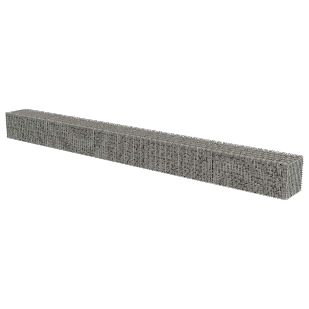 vidaXL Mur de gabions avec couvercle Acier galvanisé 600×50×50 cm