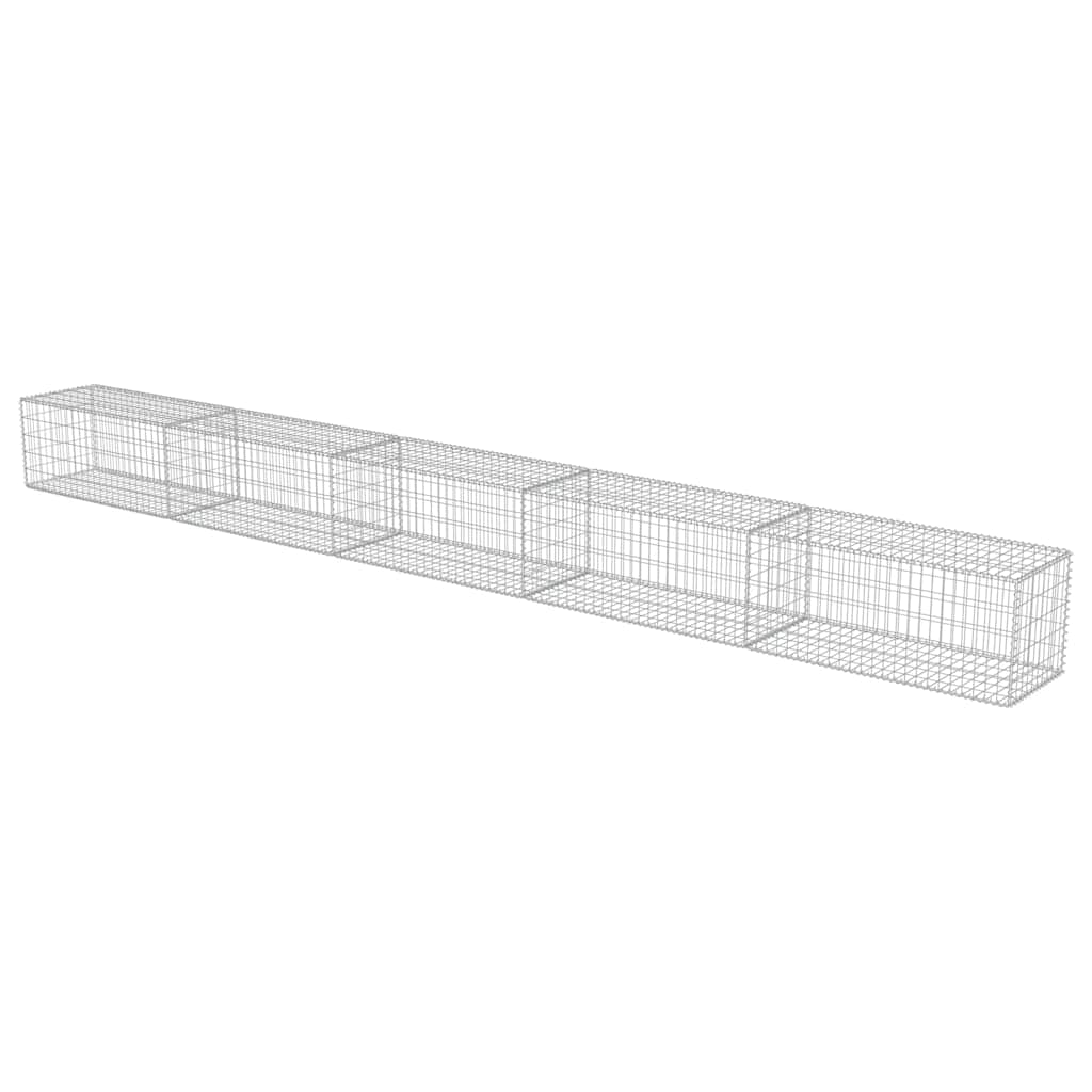 vidaXL Mur de gabions avec couvercle Acier galvanisé 600×50×50 cm