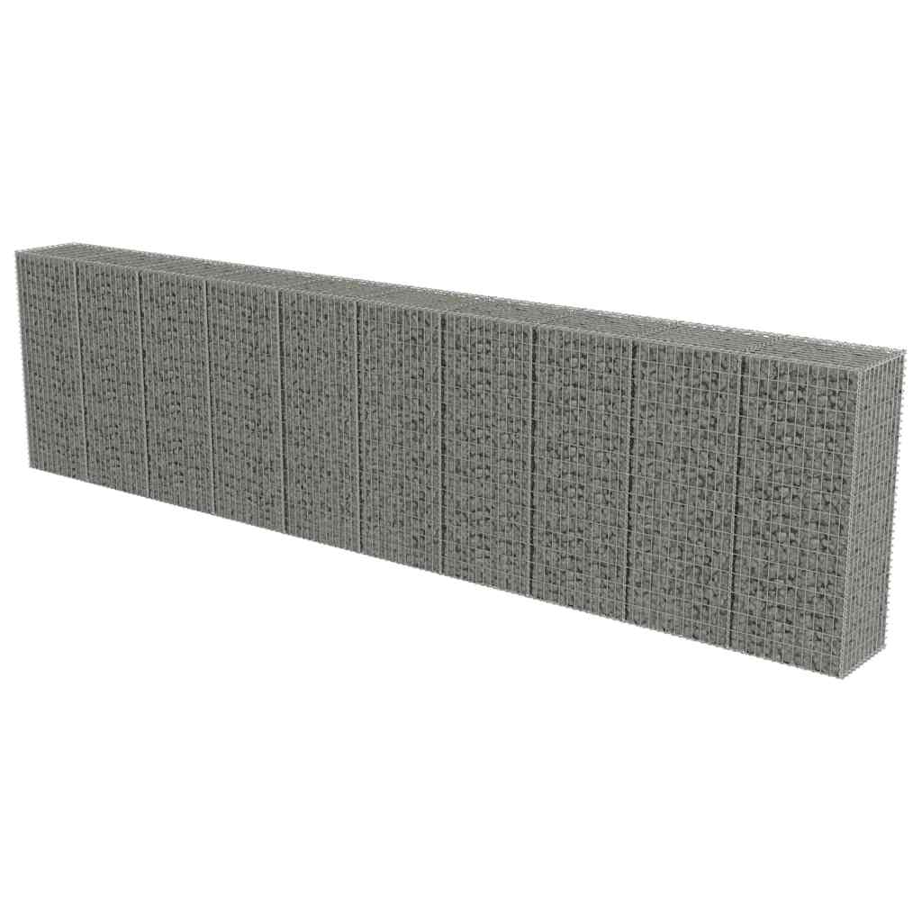 vidaXL Mur de gabions avec couvercle Acier galvanisé 600×50×150 cm