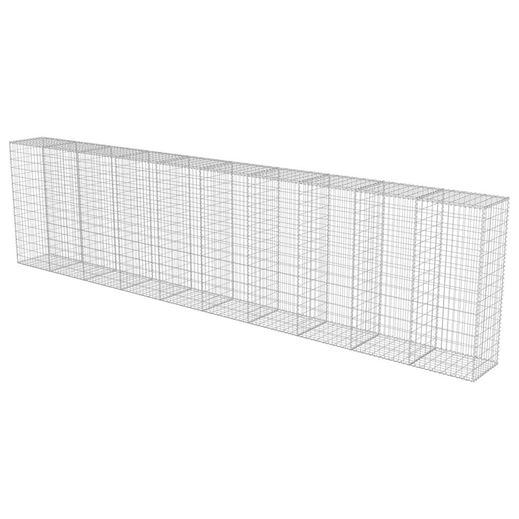 vidaXL Mur de gabions avec couvercle Acier galvanisé 600×50×150 cm