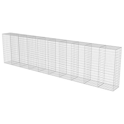vidaXL Mur de gabions avec couvercle Acier galvanisé 600×50×150 cm