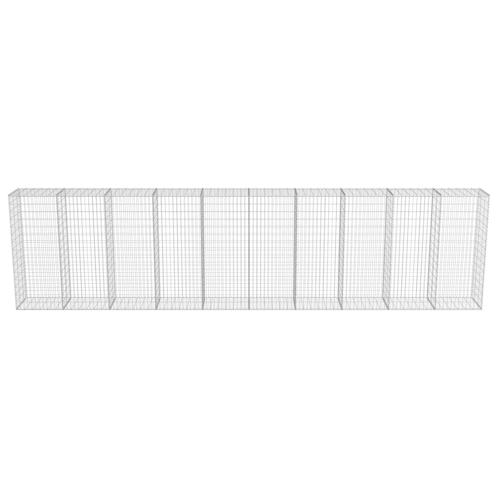 vidaXL Mur de gabions avec couvercle Acier galvanisé 600×50×150 cm