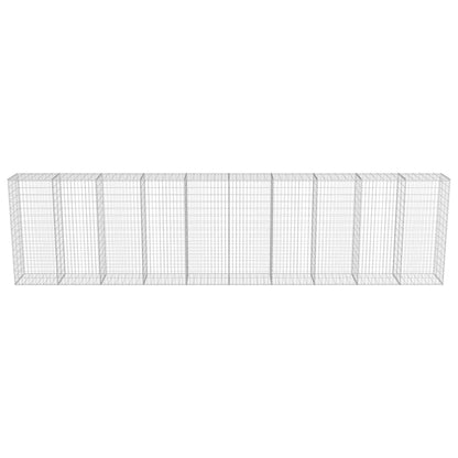 vidaXL Mur de gabions avec couvercle Acier galvanisé 600×50×150 cm