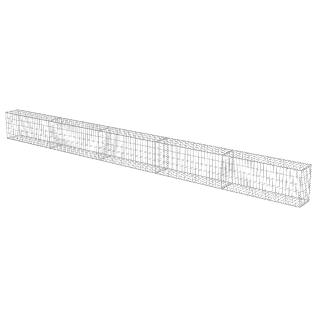 vidaXL Mur de gabions avec couvercle Acier galvanisé 600×30×50 cm