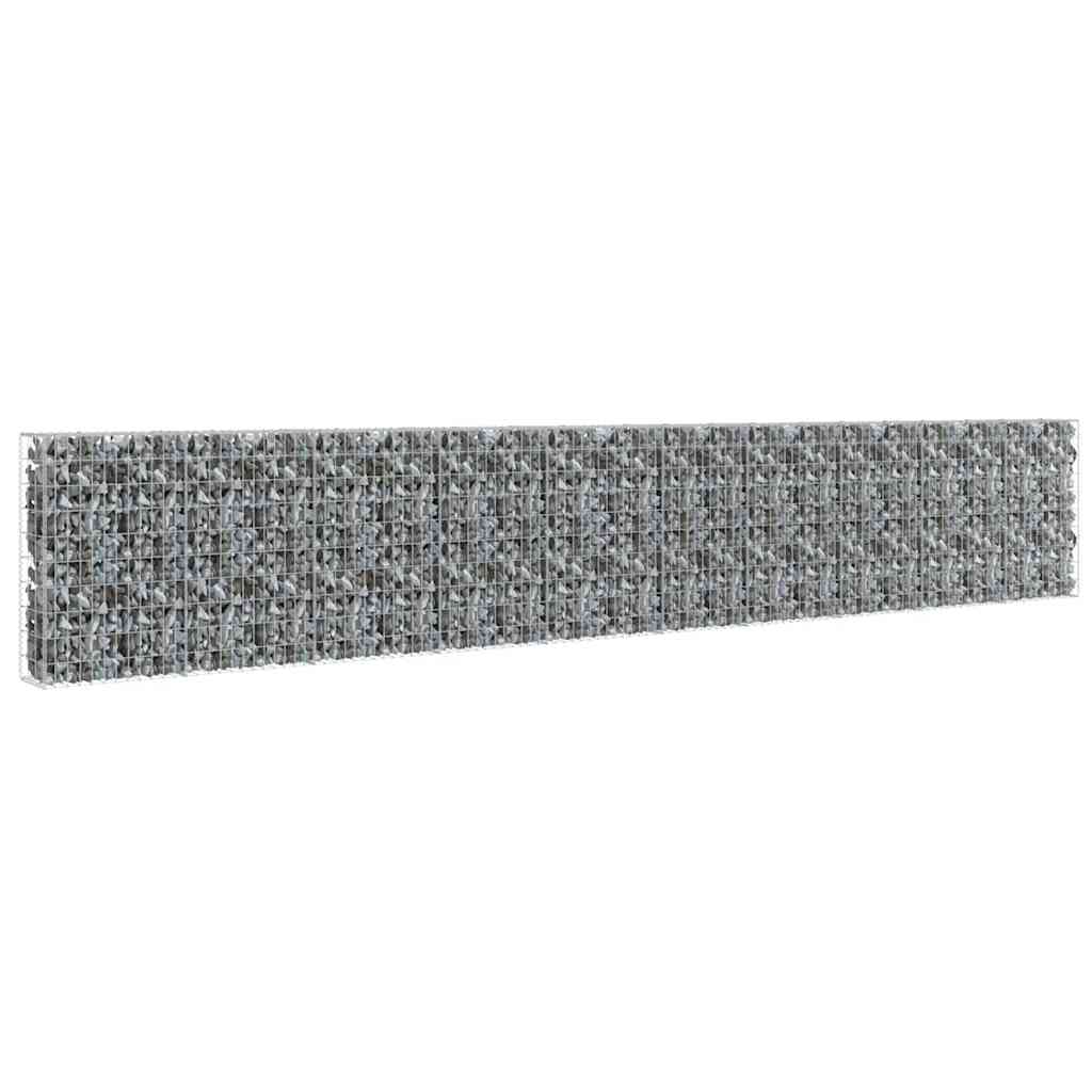 vidaXL Mur de gabions avec couvercle Acier galvanisé 600×30×100 cm