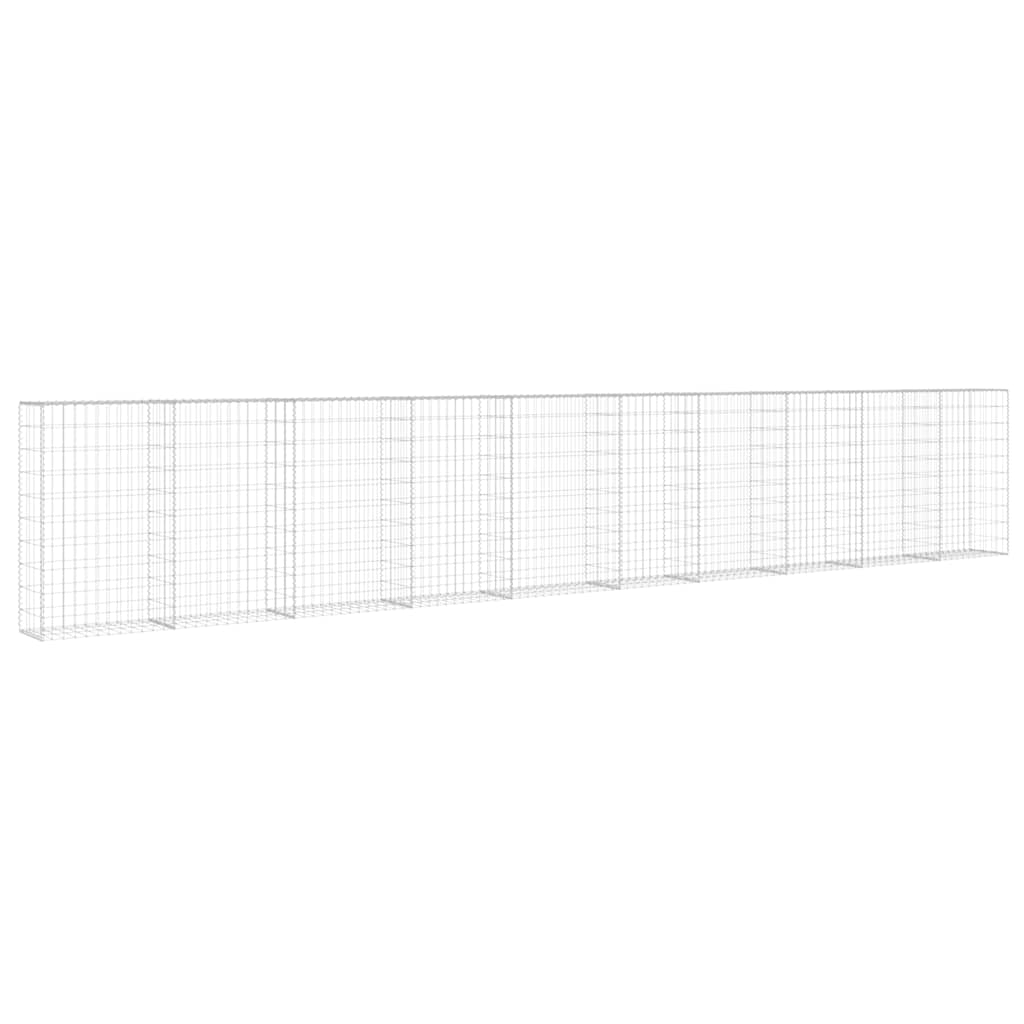 vidaXL Mur de gabions avec couvercle Acier galvanisé 600×30×100 cm