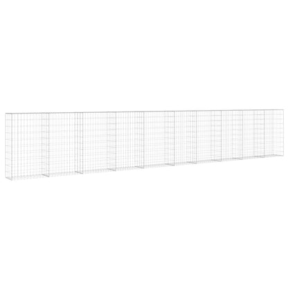 vidaXL Mur de gabions avec couvercle Acier galvanisé 600×30×100 cm