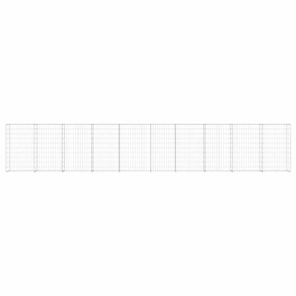 vidaXL Mur de gabions avec couvercle Acier galvanisé 600×30×100 cm