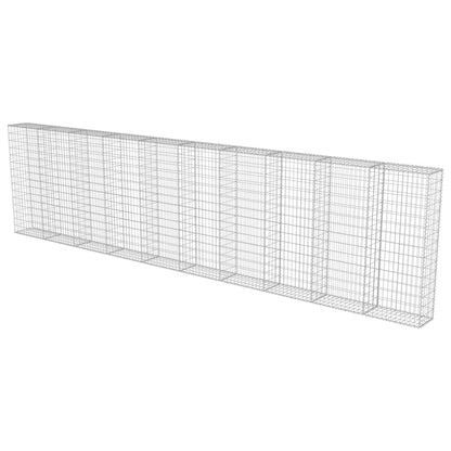 vidaXL Mur de gabions avec couvercle Acier galvanisé 600×30×150 cm