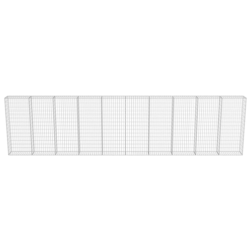 vidaXL Mur de gabions avec couvercle Acier galvanisé 600×30×150 cm
