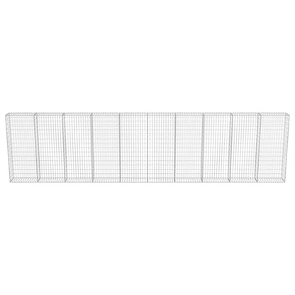 vidaXL Mur de gabions avec couvercle Acier galvanisé 600×30×150 cm