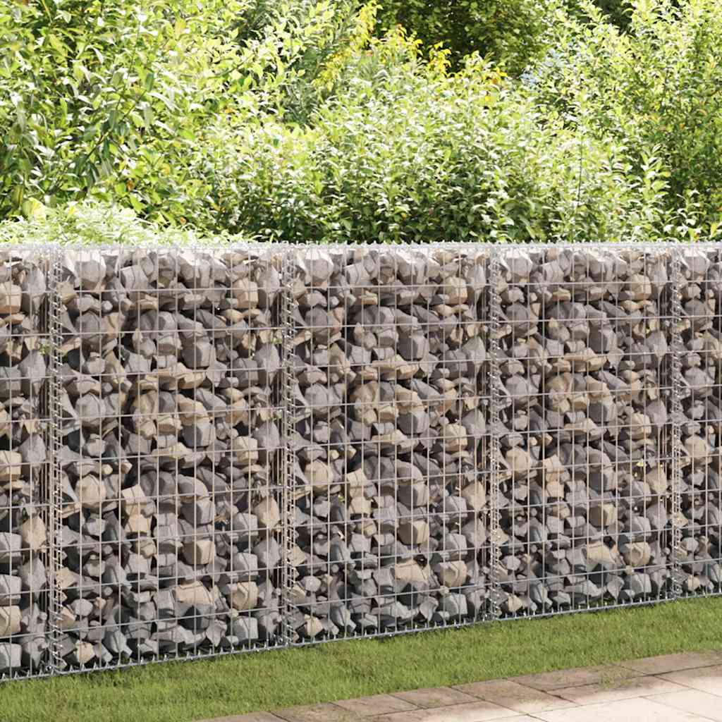 vidaXL Mur de gabions avec couvercle Acier galvanisé 600×30×150 cm