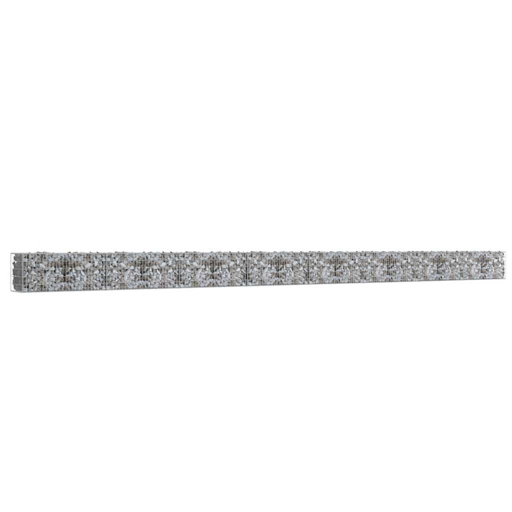 vidaXL Mur gabion avec couvercle Acier galvanisé 900×50×50 cm