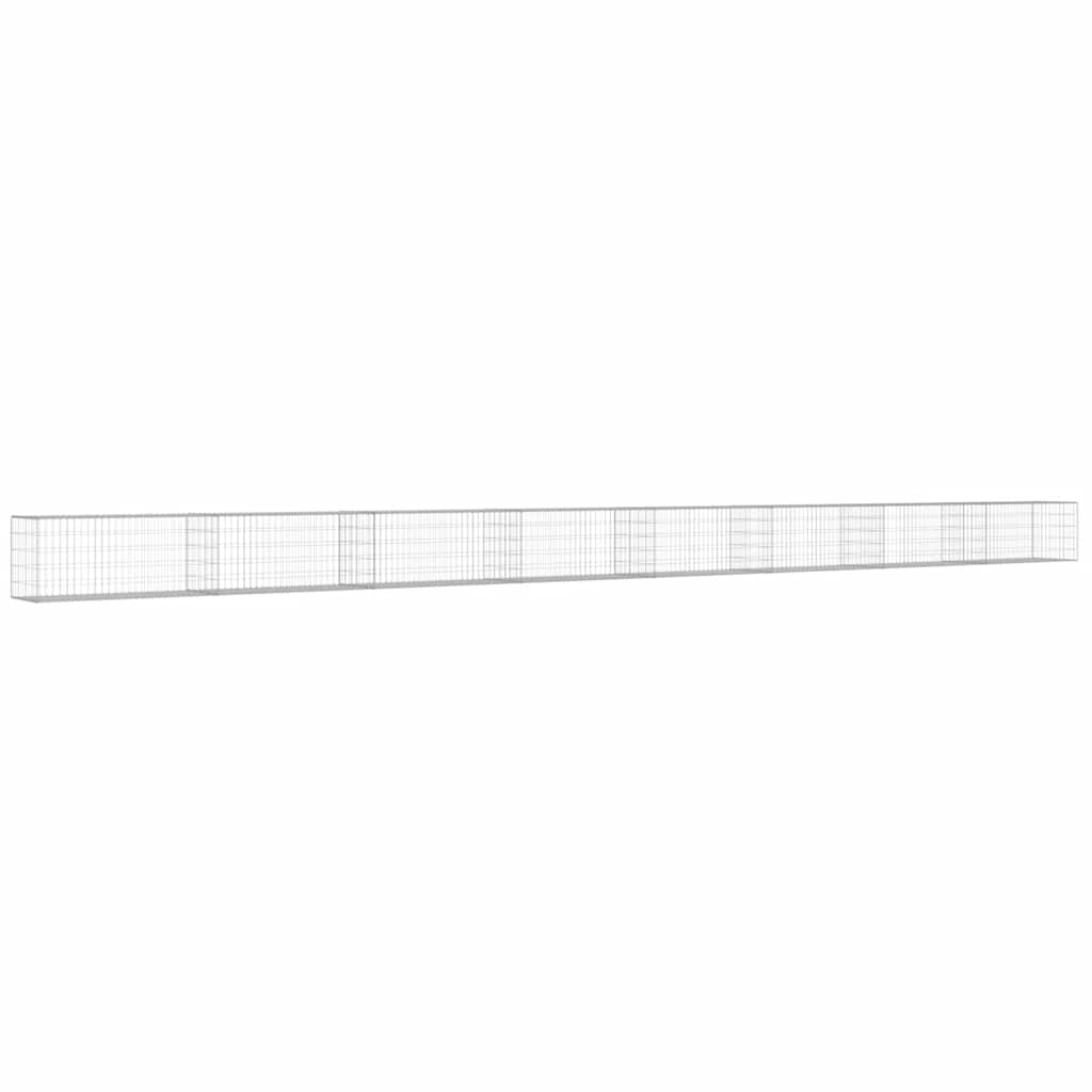 vidaXL Mur gabion avec couvercle Acier galvanisé 900×50×50 cm