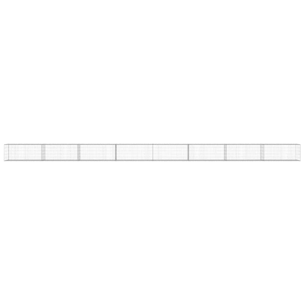 vidaXL Mur gabion avec couvercle Acier galvanisé 900×50×50 cm