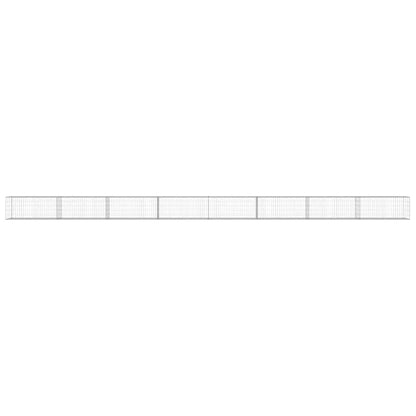 vidaXL Mur gabion avec couvercle Acier galvanisé 900×50×50 cm