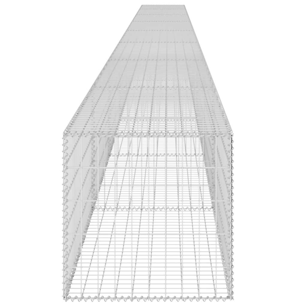 vidaXL Mur gabion avec couvercle Acier galvanisé 900×50×50 cm