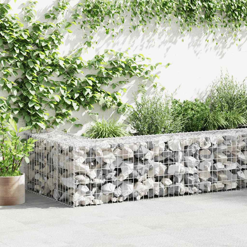 vidaXL Mur gabion avec couvercle Acier galvanisé 900×50×50 cm