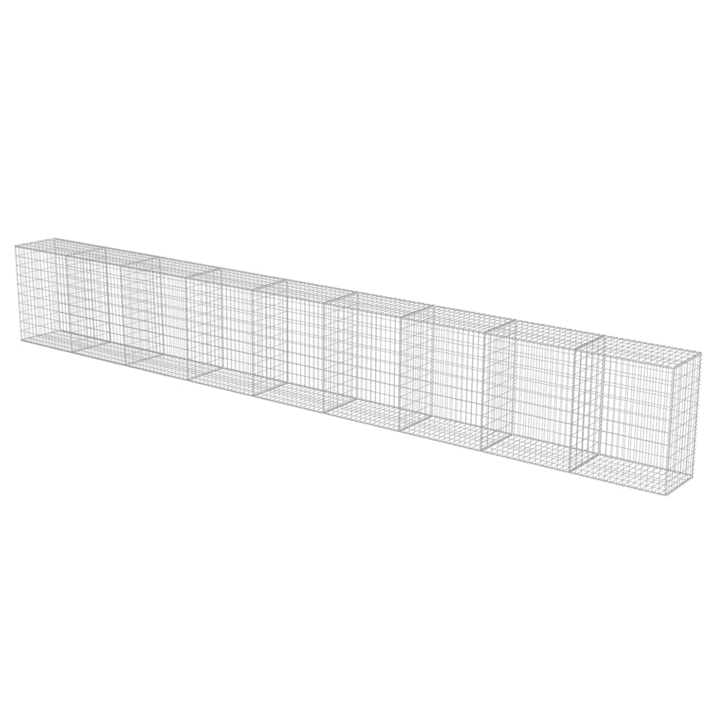 vidaXL Mur de gabions avec couvercle Acier galvanisé 900×50×100 cm