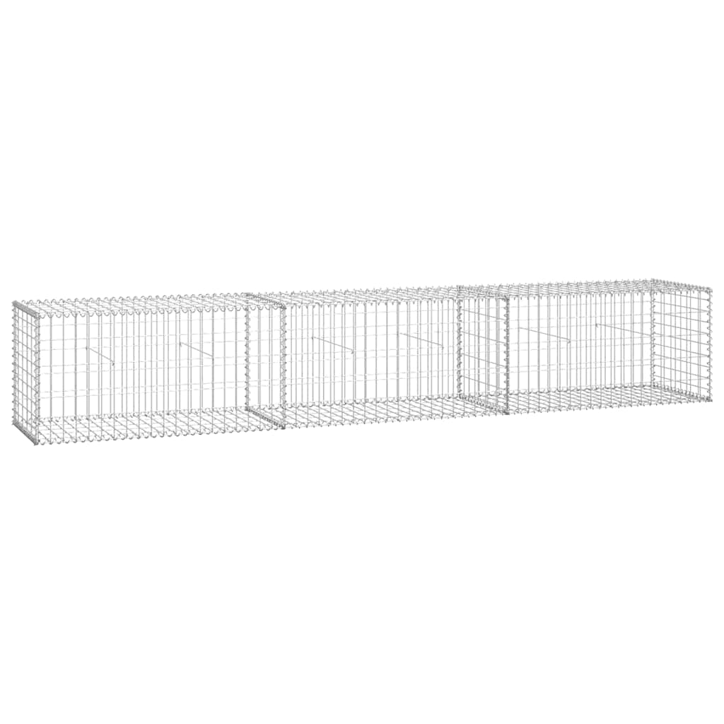 vidaXL Mur de gabions avec couvercle 300x50x50 cm Acier galvanisé