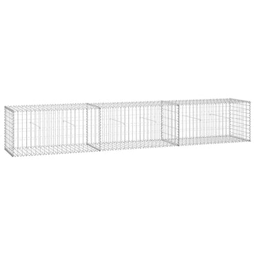 vidaXL Mur de gabions avec couvercle 300x50x50 cm Acier galvanisé
