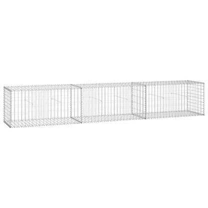 vidaXL Mur de gabions avec couvercle 300x50x50 cm Acier galvanisé