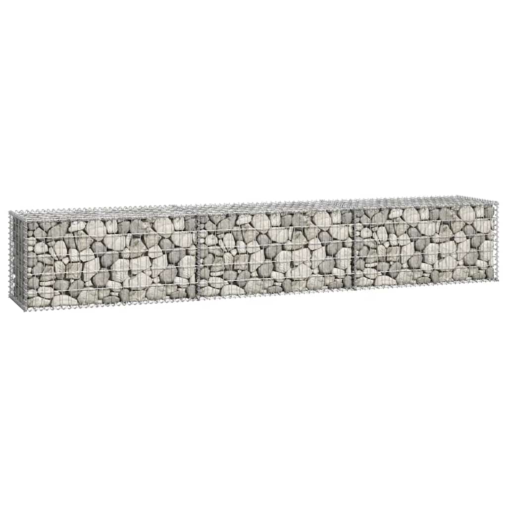 vidaXL Mur de gabions avec couvercle 300x50x50 cm Acier galvanisé