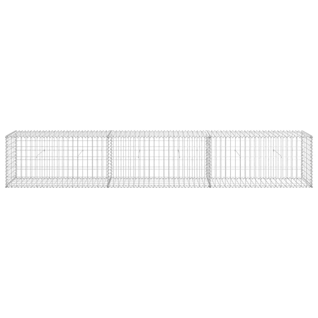 vidaXL Mur de gabions avec couvercle 300x50x50 cm Acier galvanisé