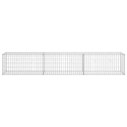 vidaXL Mur de gabions avec couvercle 300x50x50 cm Acier galvanisé