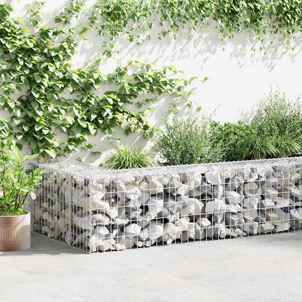 vidaXL Mur de gabions avec couvercle 300x50x50 cm Acier galvanisé