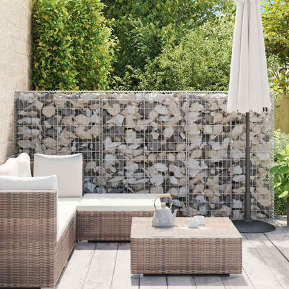 vidaXL Mur de gabions avec couvercle en acier galvanisé 300 × 50 × 150 cm