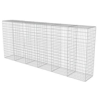 vidaXL Mur de gabions avec couvercle en acier galvanisé 300 × 50 × 150 cm