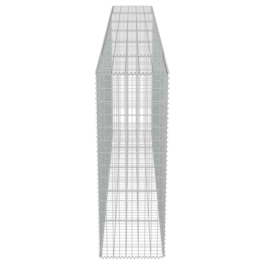vidaXL Mur de gabions avec couvercle en acier galvanisé 300 × 50 × 150 cm